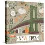 New York Print Design-Lavandaart-Stretched Canvas