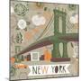 New York Print Design-Lavandaart-Mounted Art Print