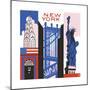 New York Print-Julie Goonan-Mounted Giclee Print