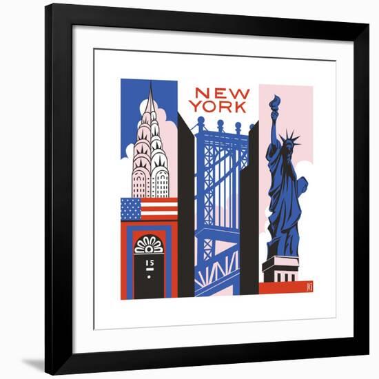 New York Print-Julie Goonan-Framed Giclee Print