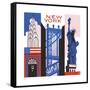 New York Print-Julie Goonan-Framed Stretched Canvas