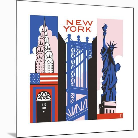 New York Print-Julie Goonan-Mounted Giclee Print