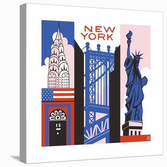 New York Print-Julie Goonan-Stretched Canvas