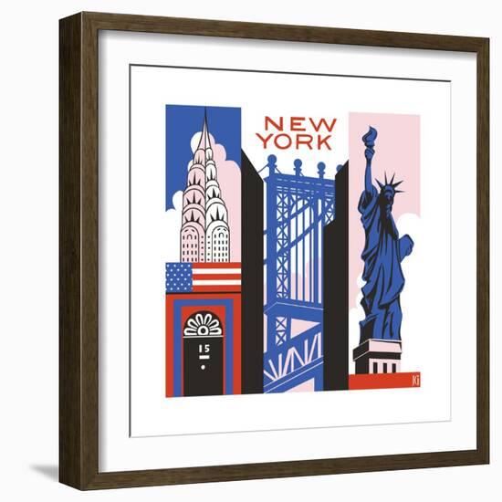 New York Print-Julie Goonan-Framed Giclee Print