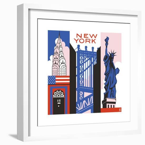 New York Print-Julie Goonan-Framed Giclee Print