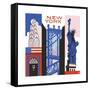 New York Print-Julie Goonan-Framed Stretched Canvas