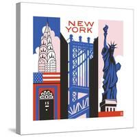 New York Print-Julie Goonan-Stretched Canvas