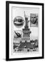 New York - Progress of the Work on Bartholdi's Statue of Liberty, Bedloe's Island. from a Sketch By-null-Framed Giclee Print