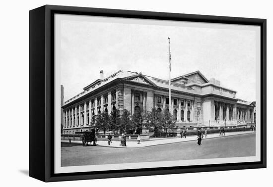 New York Public Library, 1911-Moses King-Framed Stretched Canvas