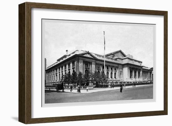 New York Public Library, 1911-Moses King-Framed Art Print