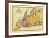 New York, Queens, Kings, Richmond counties, c.1829-David H^ Burr-Framed Art Print