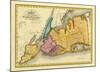 New York, Queens, Kings, Richmond counties, c.1829-David H^ Burr-Mounted Art Print