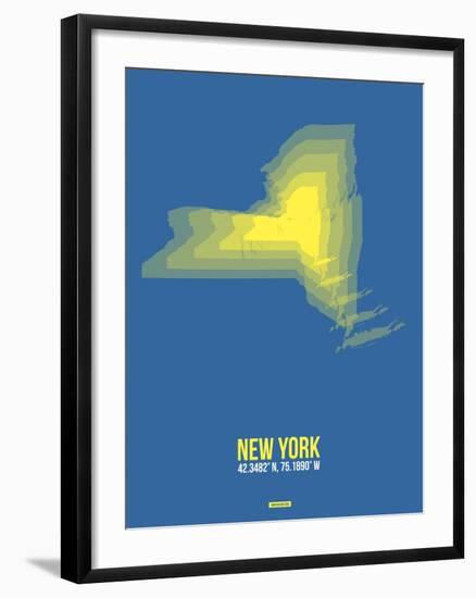 New York Radiant Map 2-NaxArt-Framed Art Print