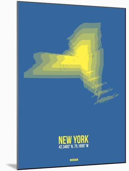 New York Radiant Map 2-NaxArt-Mounted Art Print