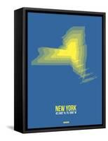 New York Radiant Map 2-NaxArt-Framed Stretched Canvas