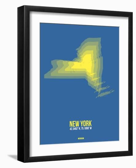 New York Radiant Map 2-NaxArt-Framed Art Print