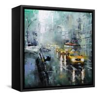 New York Rain-Mark Lague-Framed Stretched Canvas