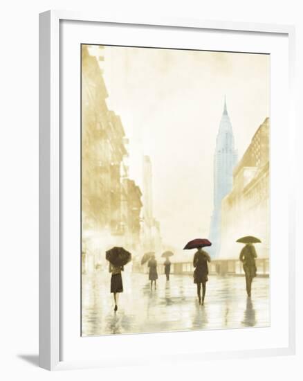 New York Red Umbrella - Golden-Robert Canady-Framed Giclee Print