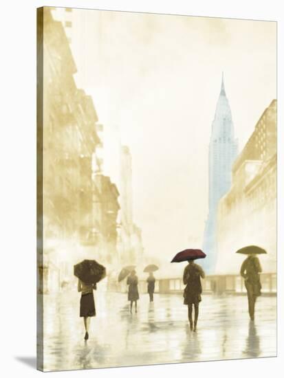 New York Red Umbrella - Golden-Robert Canady-Stretched Canvas