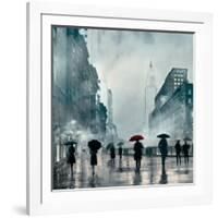 New York Red Umbrella-Robert Canady-Framed Giclee Print