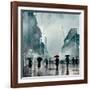 New York Red Umbrella-Robert Canady-Framed Giclee Print