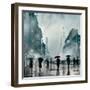 New York Red Umbrella-Robert Canady-Framed Giclee Print