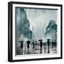 New York Red Umbrella-Robert Canady-Framed Giclee Print