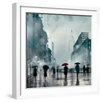 New York Red Umbrella-Robert Canady-Framed Giclee Print