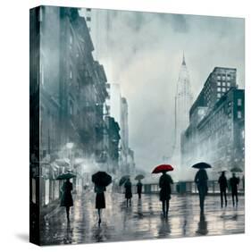 New York Red Umbrella-Robert Canady-Stretched Canvas