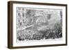 New York Regiment Marches in Manhattan-Frank Leslie-Framed Art Print