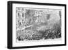 New York Regiment Marches in Manhattan-Frank Leslie-Framed Art Print