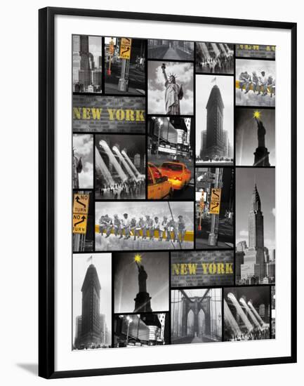 New York Repeat-The Vintage Collection-Framed Art Print