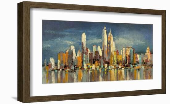 New York, riflessi del mattino-Luigi Florio-Framed Giclee Print