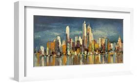 New York, riflessi del mattino-Luigi Florio-Framed Giclee Print