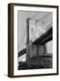 New York's Brooklyn Bridge at Night-Philip Gendreau-Framed Premium Photographic Print