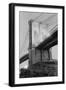 New York's Brooklyn Bridge at Night-Philip Gendreau-Framed Premium Photographic Print