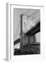 New York's Brooklyn Bridge at Night-Philip Gendreau-Framed Premium Photographic Print