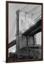 New York's Brooklyn Bridge at Night-Philip Gendreau-Framed Premium Photographic Print