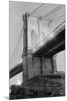 New York's Brooklyn Bridge at Night-Philip Gendreau-Mounted Premium Photographic Print