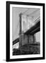 New York's Brooklyn Bridge at Night-Philip Gendreau-Framed Photographic Print