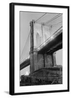 New York's Brooklyn Bridge at Night-Philip Gendreau-Framed Photographic Print