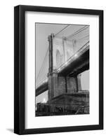 New York's Brooklyn Bridge at Night-Philip Gendreau-Framed Photographic Print