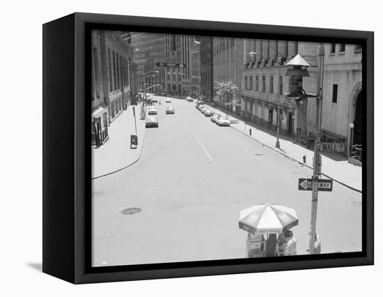 New York's Wall Street is Deserted-null-Framed Stretched Canvas