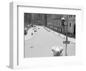 New York's Wall Street is Deserted-null-Framed Photographic Print