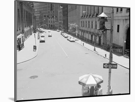 New York's Wall Street is Deserted-null-Mounted Photographic Print