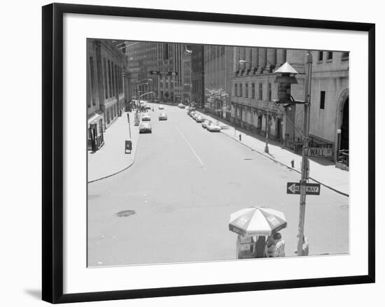 New York's Wall Street is Deserted-null-Framed Photographic Print