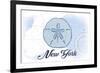 New York - Sand Dollar - Blue - Coastal Icon-Lantern Press-Framed Premium Giclee Print