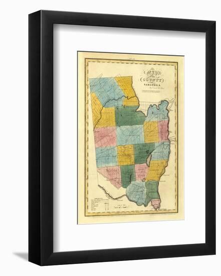 New York, Saratoga County, c.1829-David H^ Burr-Framed Art Print