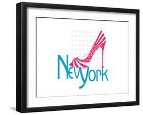 New York Shoe-Elle Stewart-Framed Art Print