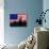 New York Silhouette against the Background of the American Flag-STori-Photographic Print displayed on a wall